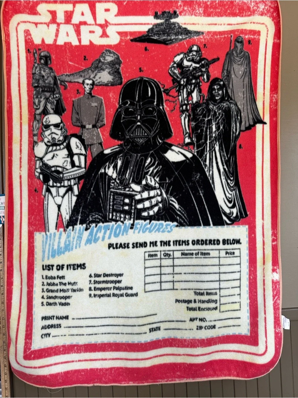CultureFly 2021 Star Wars Villains Fleece Throw Blanket 52x36